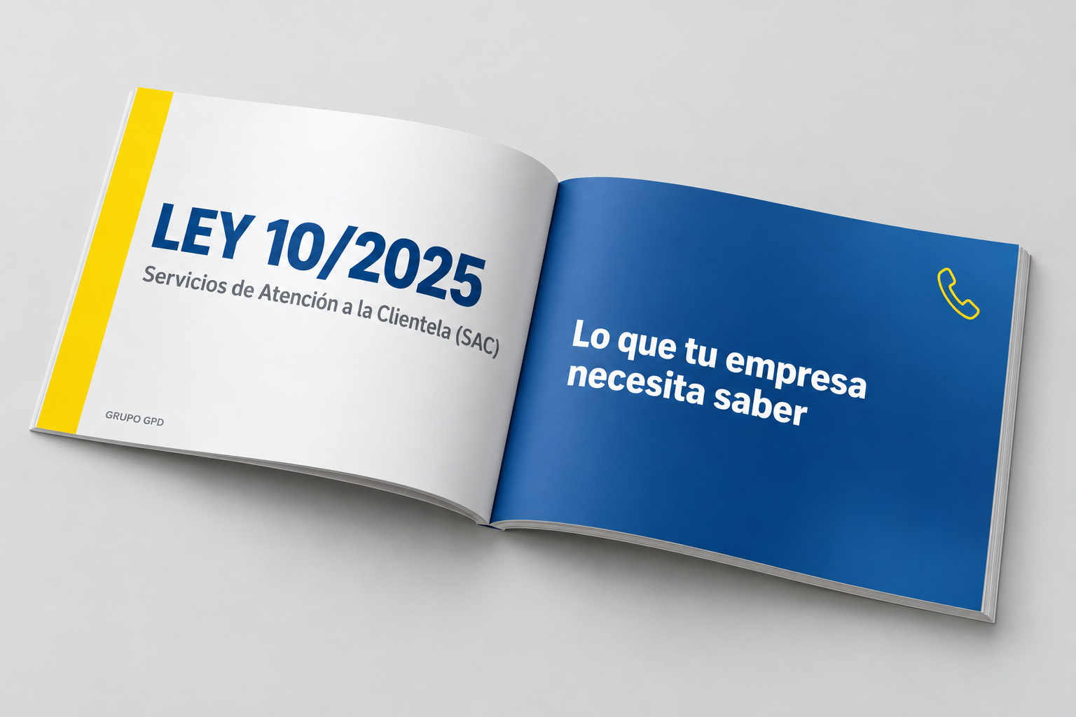 Portada del informe de Grupo GPD sobre la Ley 10/2025 de Servicios de Atención a la Clientela